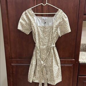 Elegant Leopard Print Mini Dress